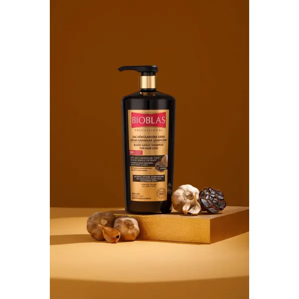 Bioblas Black Garlic Shampoo 1L – turecki szampon z czarnym czosnkiem przeciw wypadaniu włosów